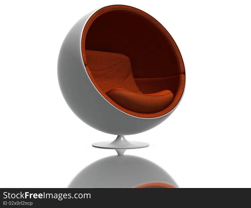 High resolution 3d render of a modern chair