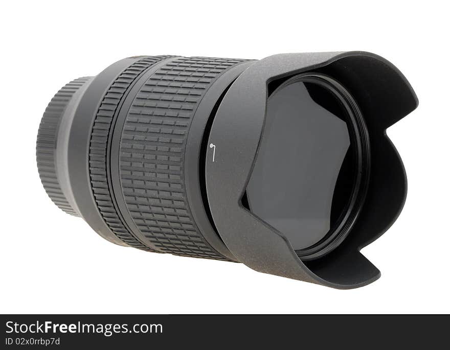 Lens with hood