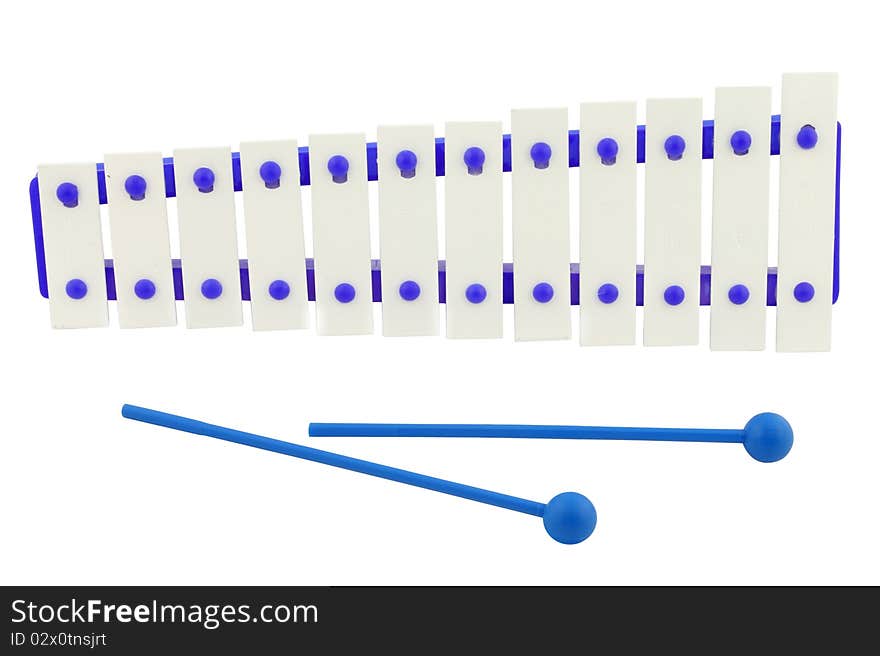 The image of xylophone under the white background