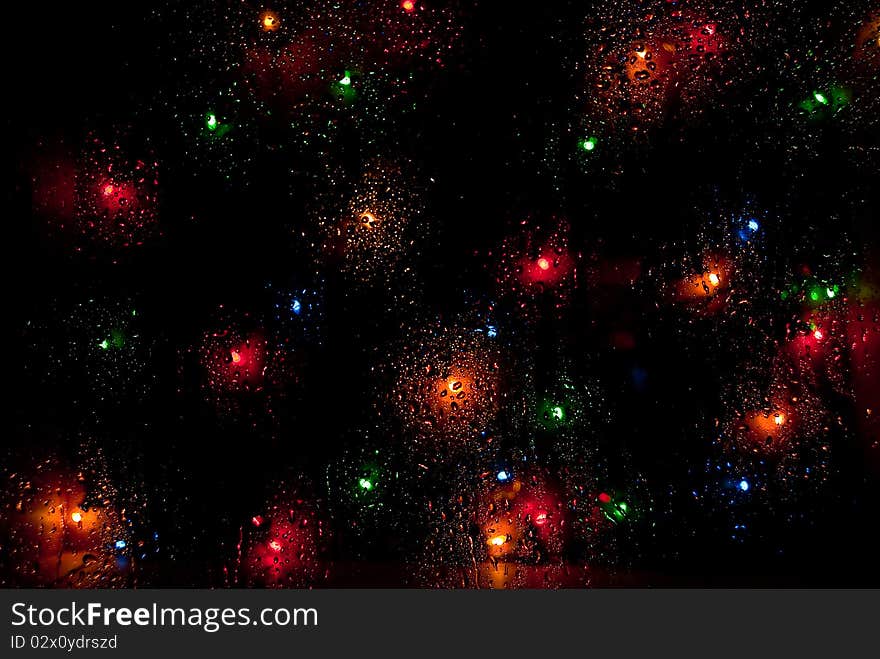 Abstract chaos light effects on dark background