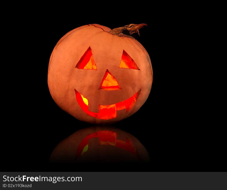 Halloween pumpkin, creepy holiday background