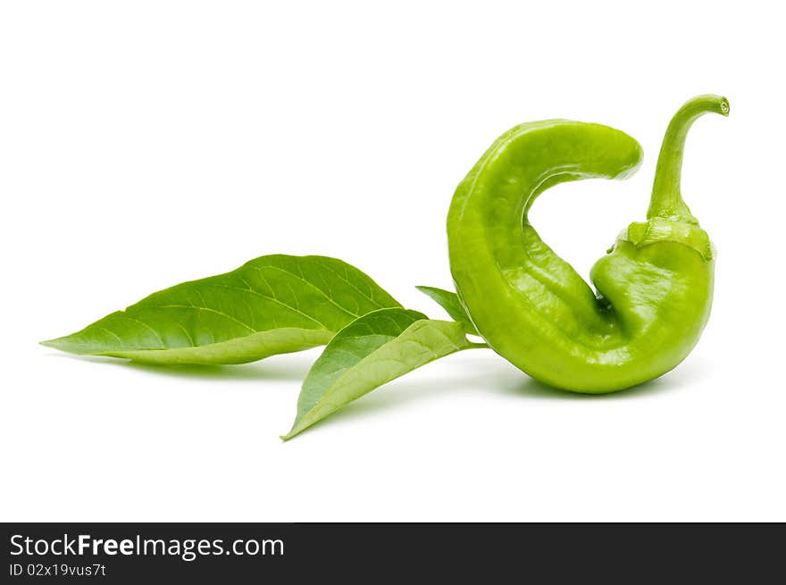 Ecological peppers isolated on white background. Ecological peppers isolated on white background