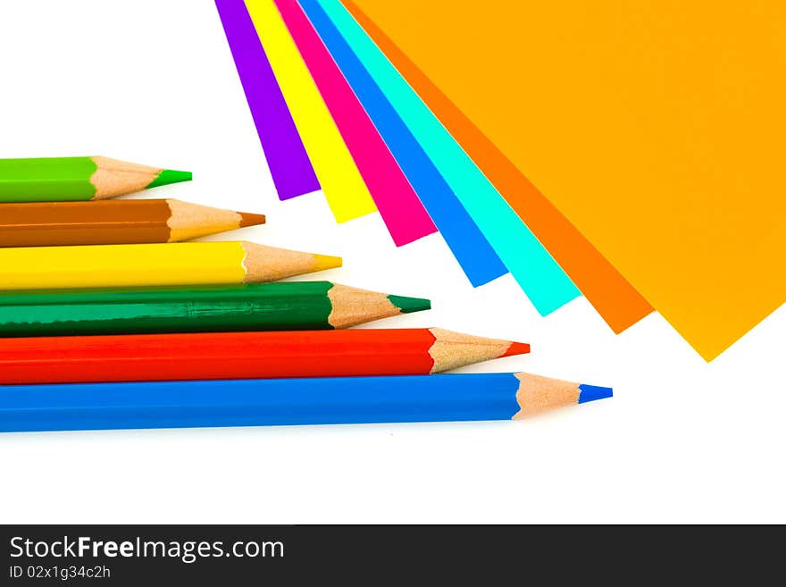 Multicolored Paper And Pencils