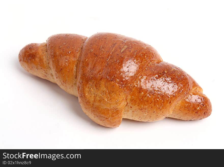 Close up one Bread on a white background