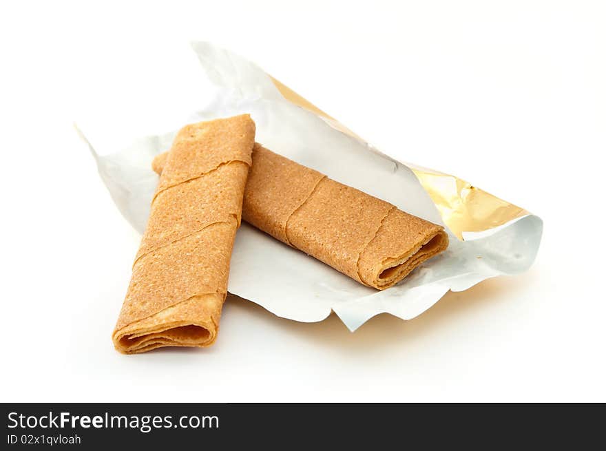 Crepes dentelle are a specialty from Brittany (Bretagne) in France. Crepes dentelle are a specialty from Brittany (Bretagne) in France