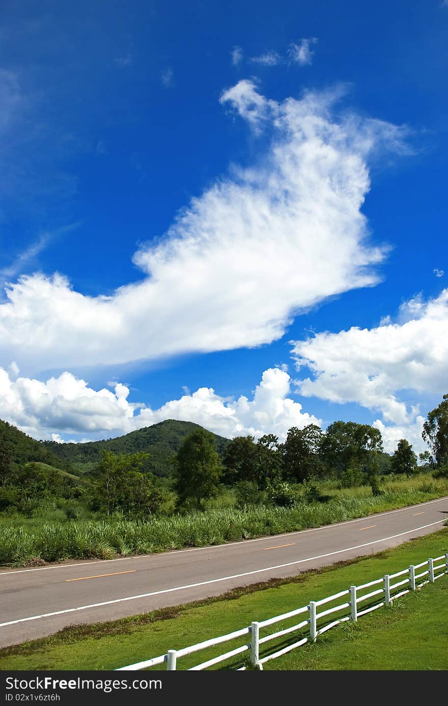 Blue sky view and mountain. Blue sky view and mountain