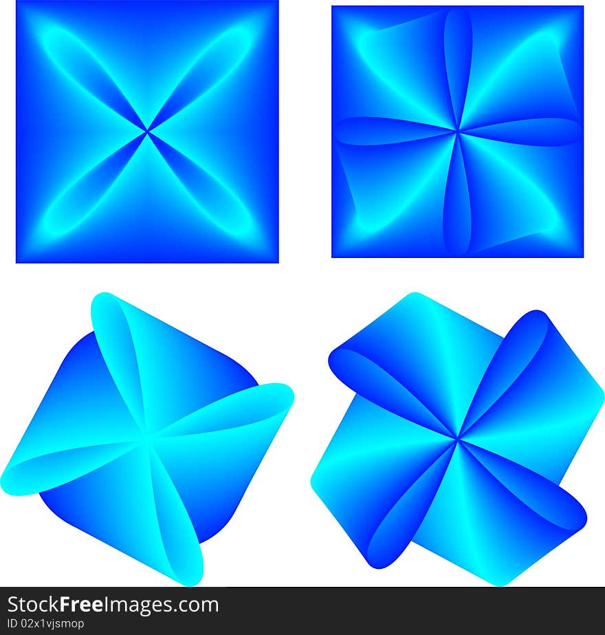 Beautiful blue abstraction. Vector illustration