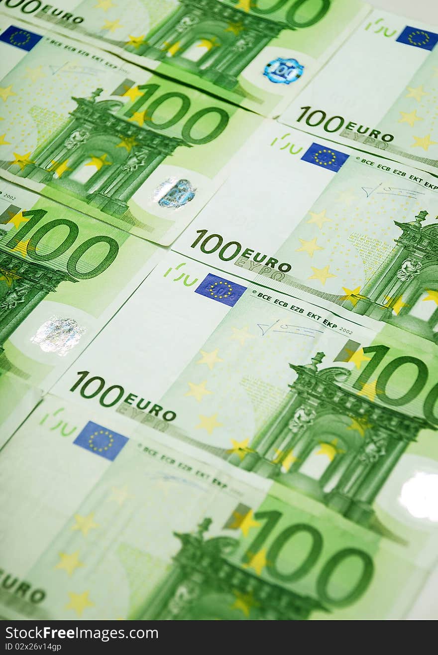 Background made of euro banknotes