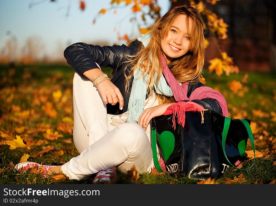 Portrait of a beautiful young smiling girl