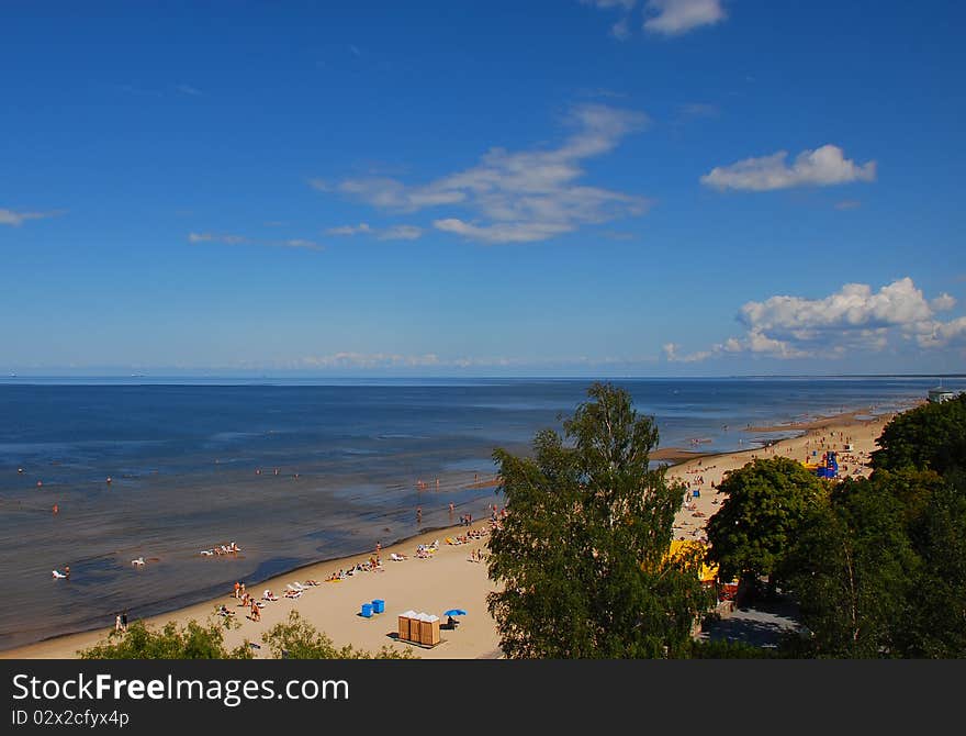 Baltic beach in the summer