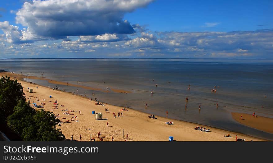 Baltic beach in the summer