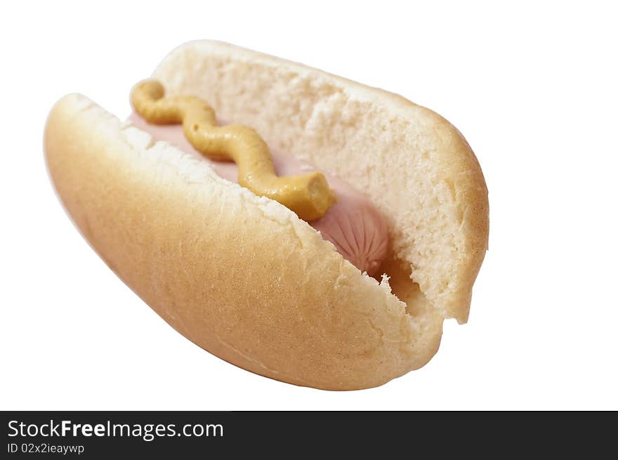 Hot dog on a white background