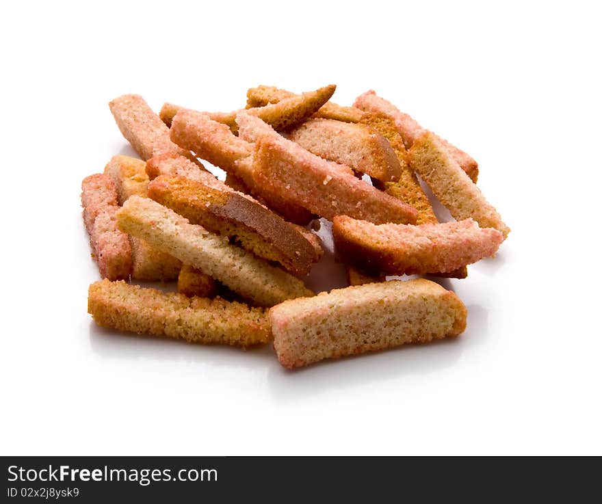 Panary rusks on a white background