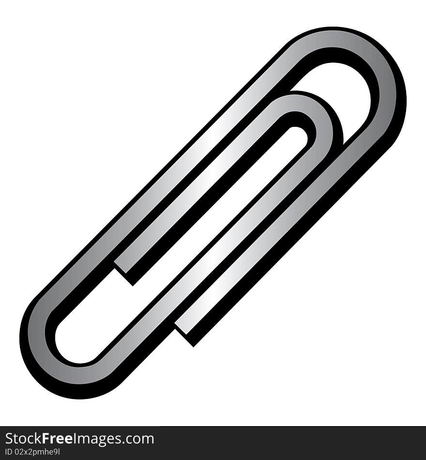 Cartoon illustration of a office supply paper clip