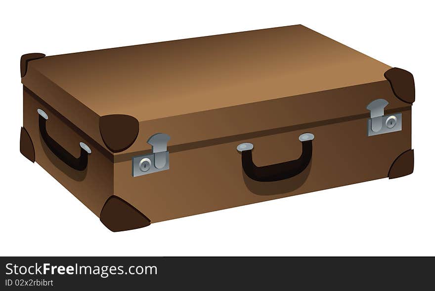 Brown suitcase