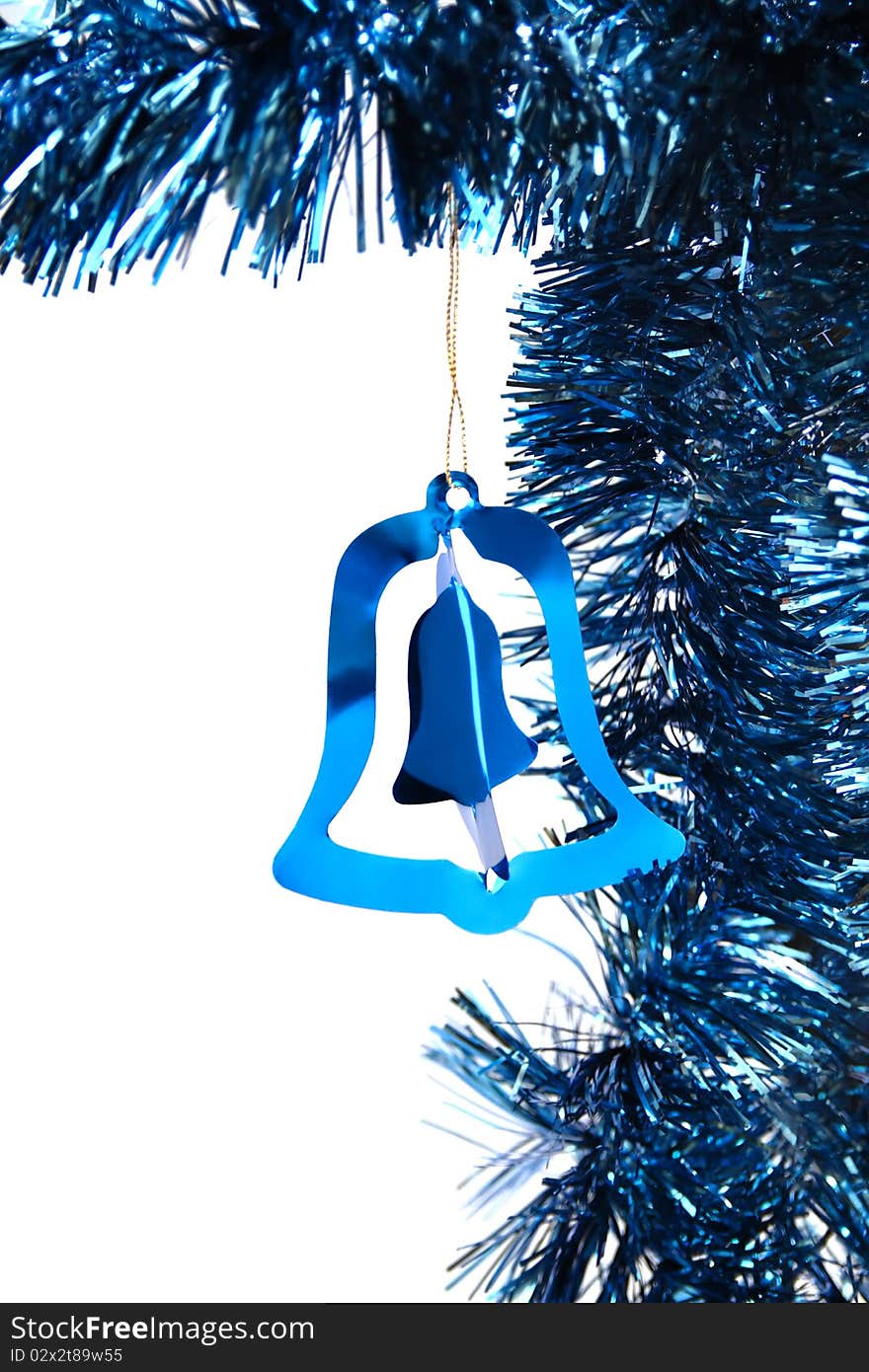 Blue Christmas tinsel