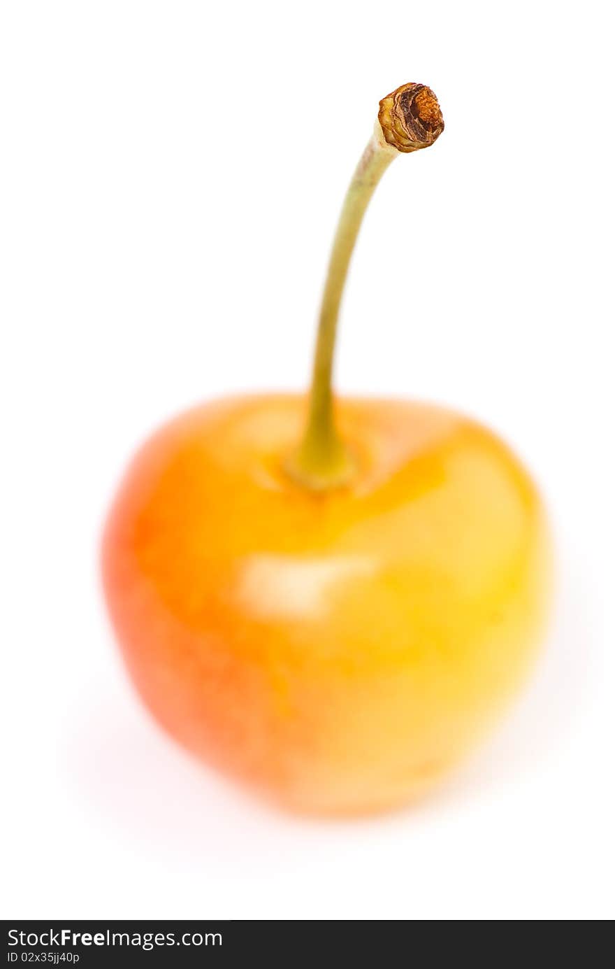 Berries ripe cherry on a white isolated background. Studio. Berries ripe cherry on a white isolated background. Studio