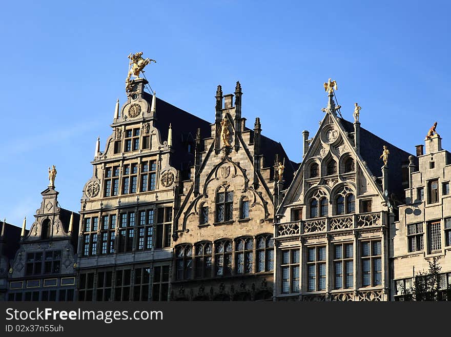 Guild Houses At Antwerp Grand Market