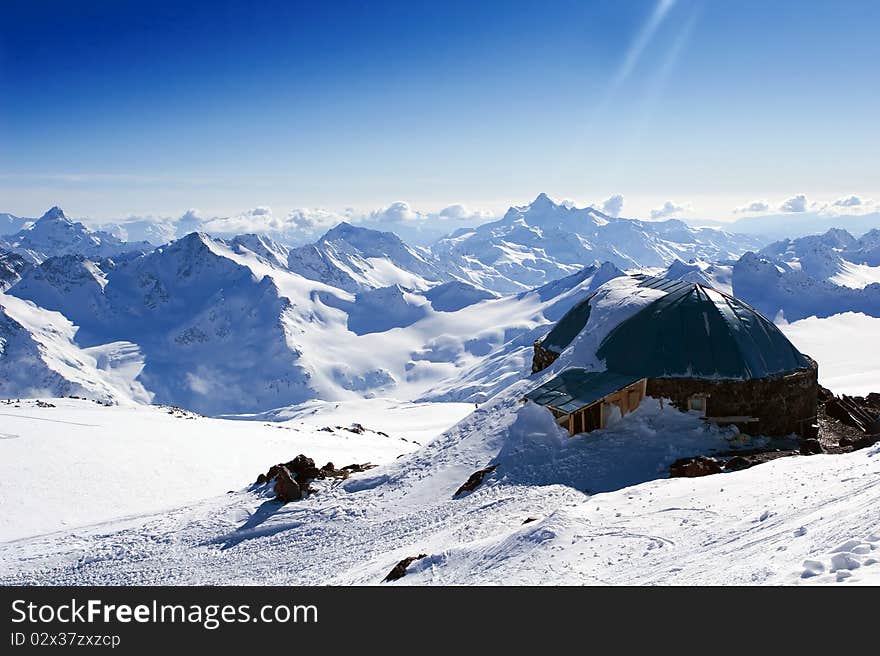 Hut in the mountains