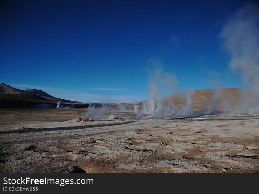 Erupting geysers