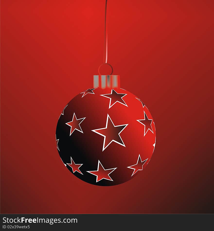 Christmas red toy with stars