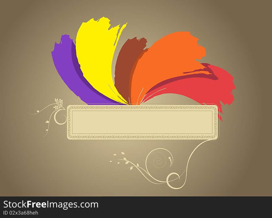 Decorative style frame vector background . Decorative style frame vector background