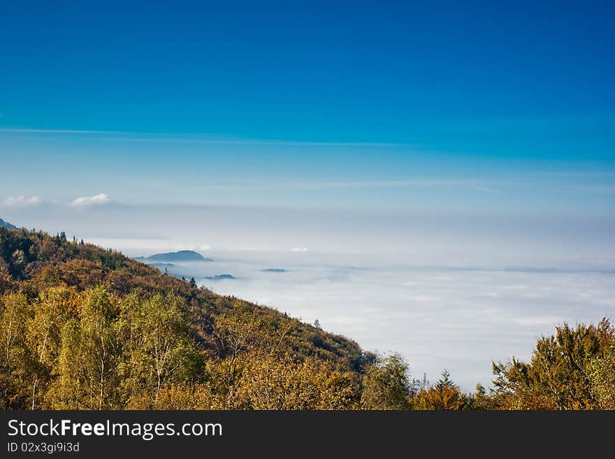 Skyline from the top of the mountain