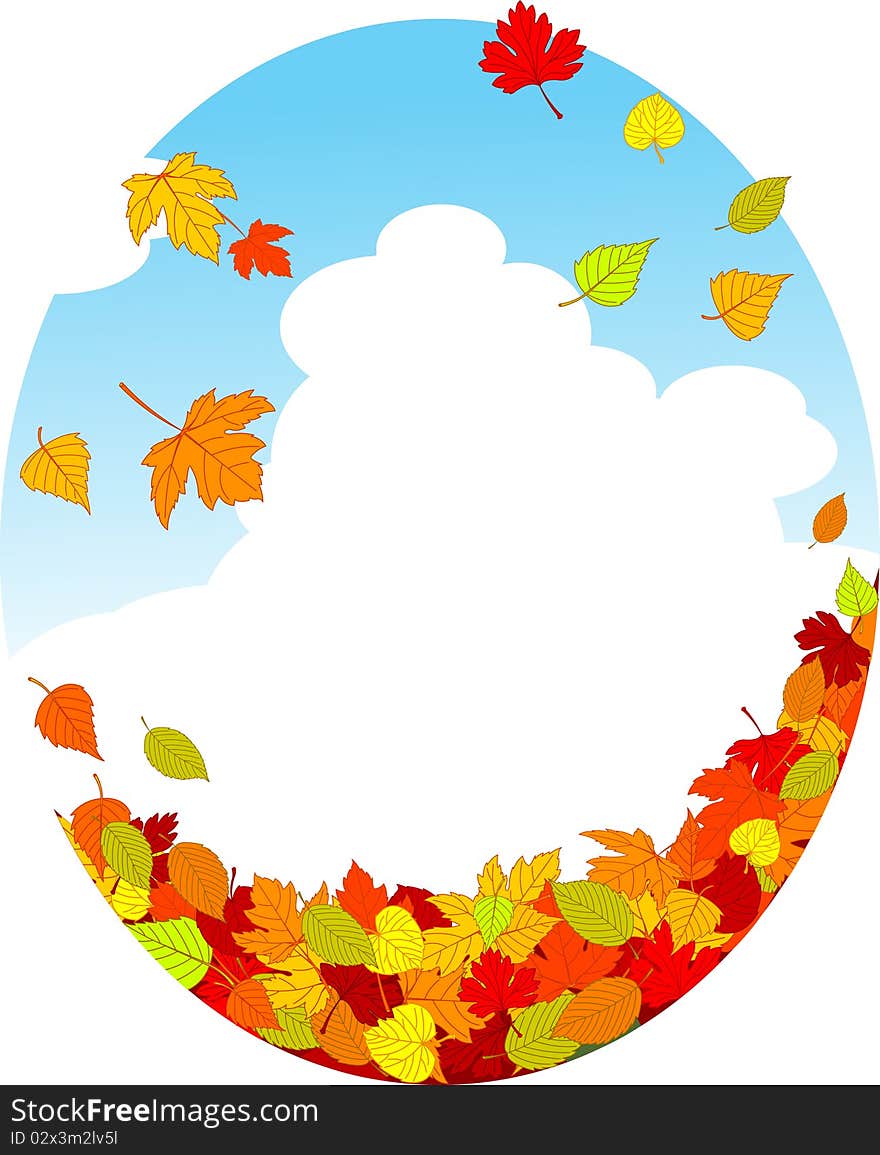 Autumn background with falling leaves. Autumn background with falling leaves