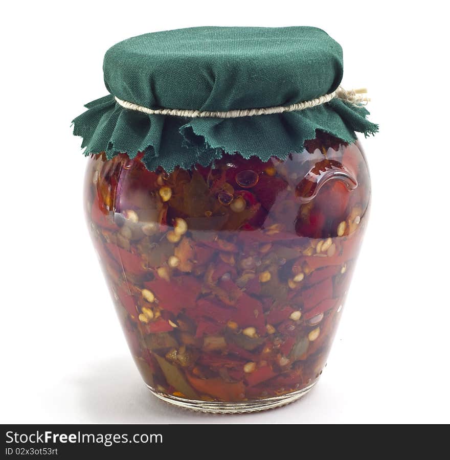 Jar Of Peppers In Oil