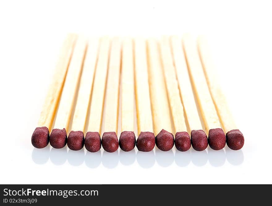 Matches isolated on white background