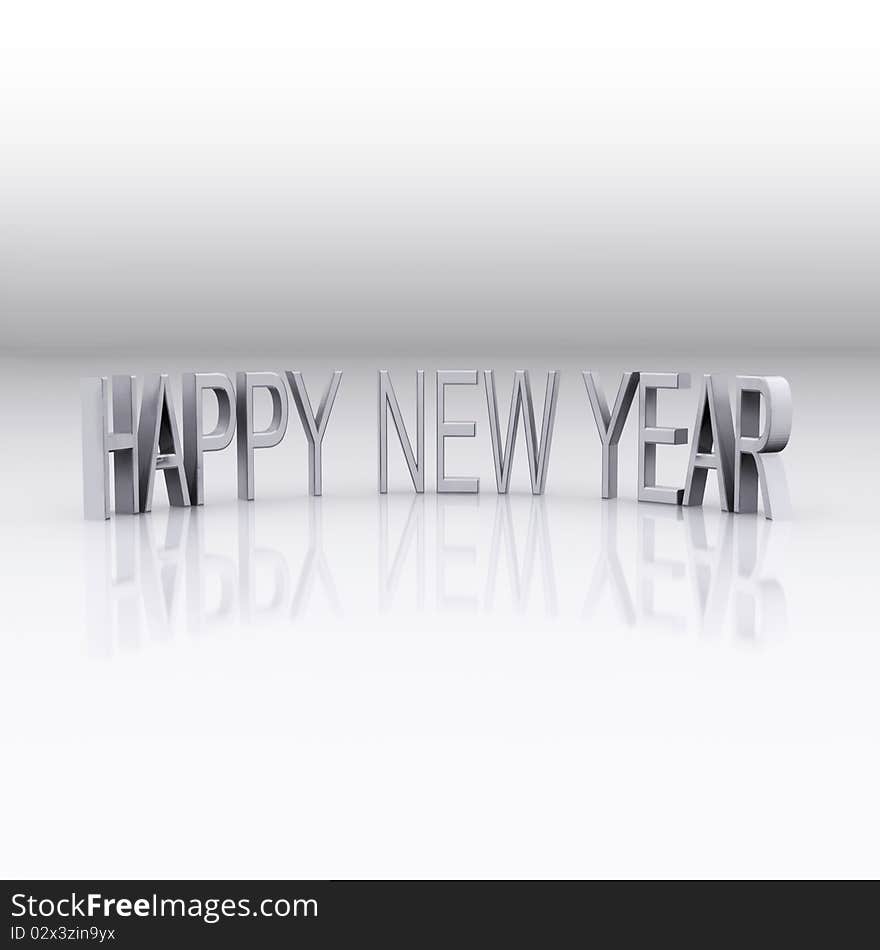 Happy New Year - 3D render 2010