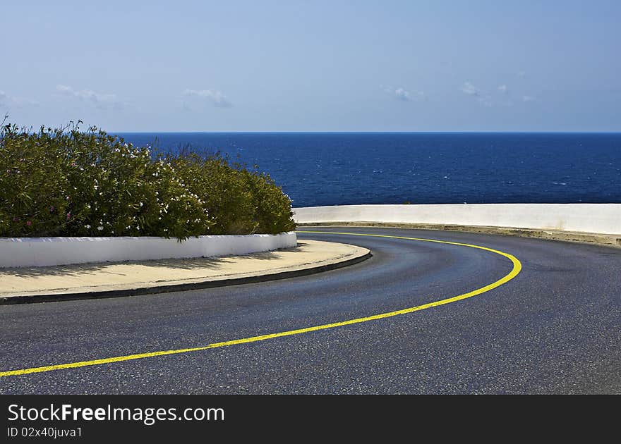 View over the Sea with Horizon