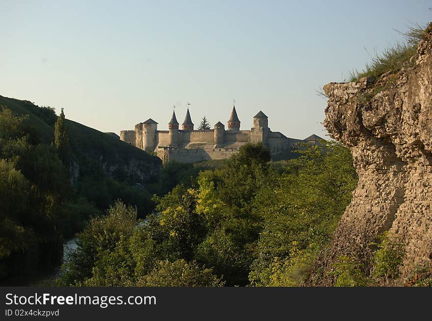 Medieval Castle. View fom the canyon