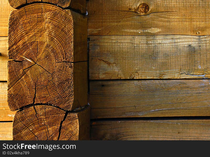 Timbered house wall