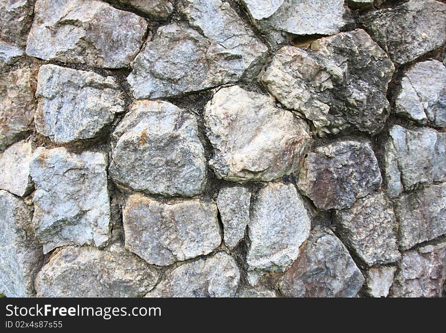 Pattern on the stone wall