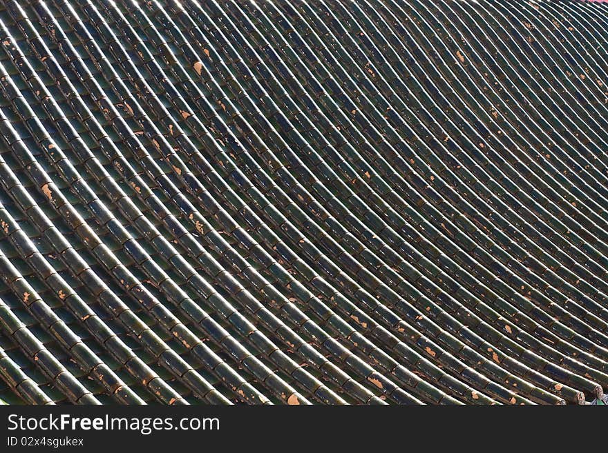 Close -up pattern on the roof