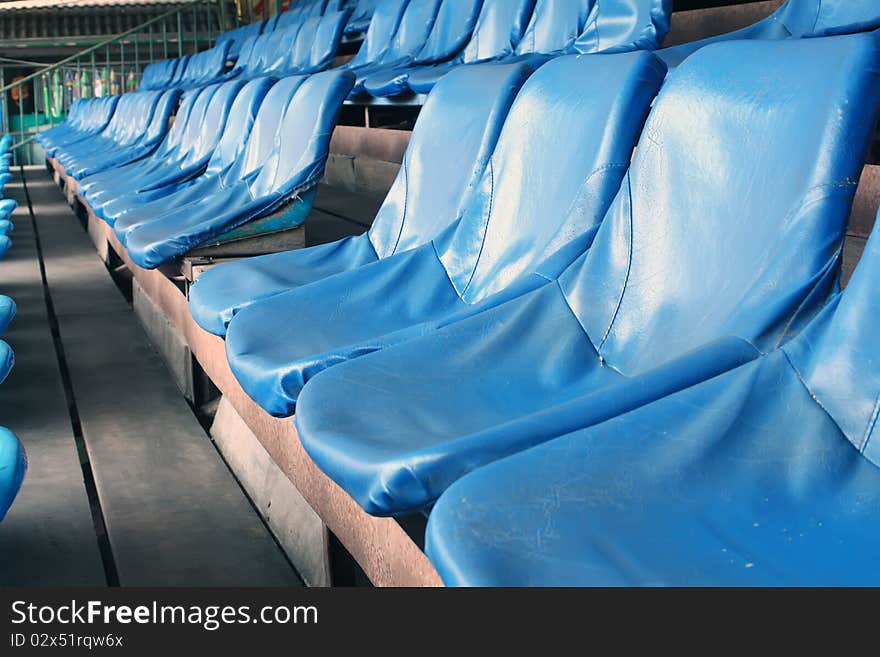 An empty stadium with empty tribunes. An empty stadium with empty tribunes