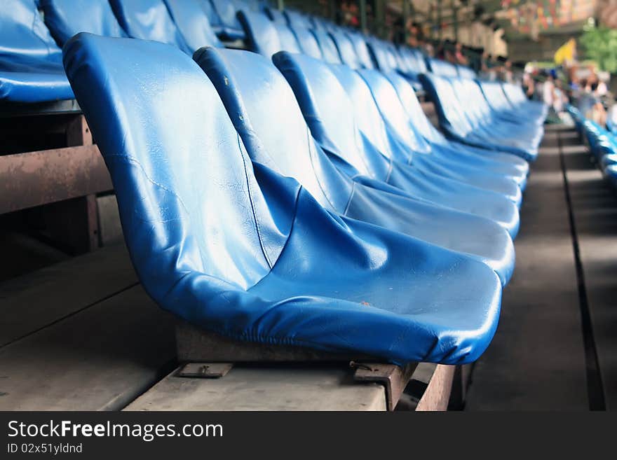 An empty stadium with empty tribunes. An empty stadium with empty tribunes