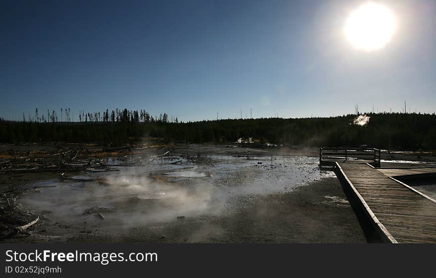 Norris geyser basin  yellow stone national park. Norris geyser basin  yellow stone national park