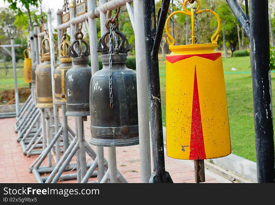 Can be found bell in the temple  was common in Thailand. Can be found bell in the temple  was common in Thailand.