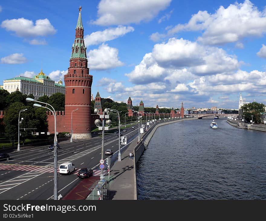 Moscow kremlin in summer day. Russia.