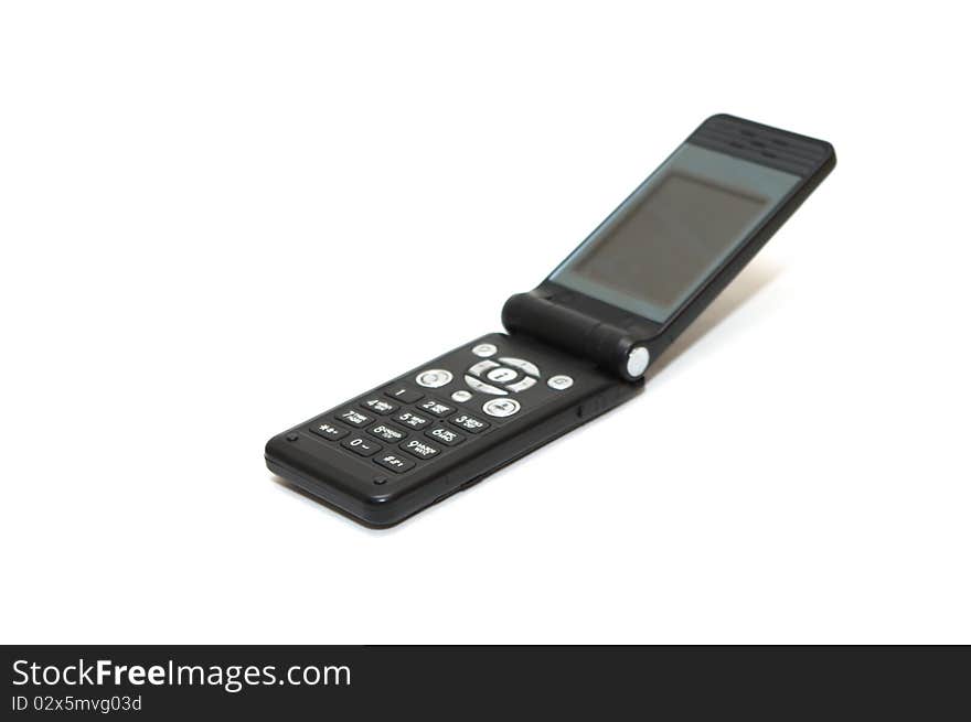 Photo of the mobile phone on white background