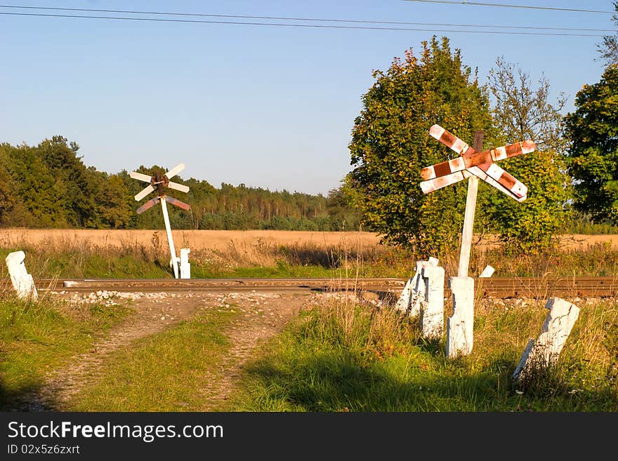 View of the railway track on a sunny day