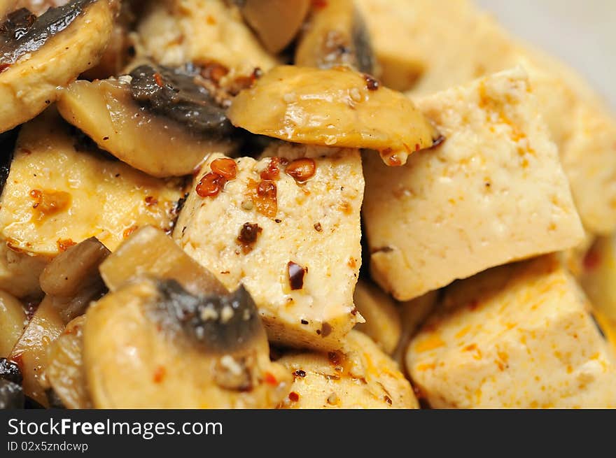 Closeup shot of authentic Chinese bean curd cuisine. Suitable for food and beverage, healthy lifestyle, and diet and nutrition. Closeup shot of authentic Chinese bean curd cuisine. Suitable for food and beverage, healthy lifestyle, and diet and nutrition.