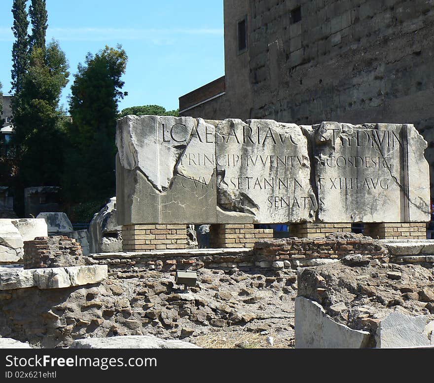 Rome - view of Forum Romanum ruins. Rome - view of Forum Romanum ruins