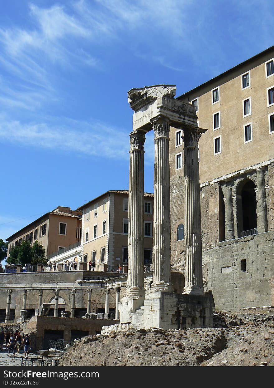 Rome - view of Forum Romanum ruins. Rome - view of Forum Romanum ruins