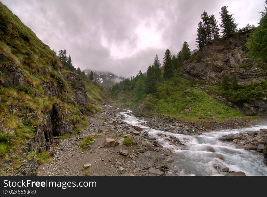 A mountain landscape in the italian environment. A mountain landscape in the italian environment