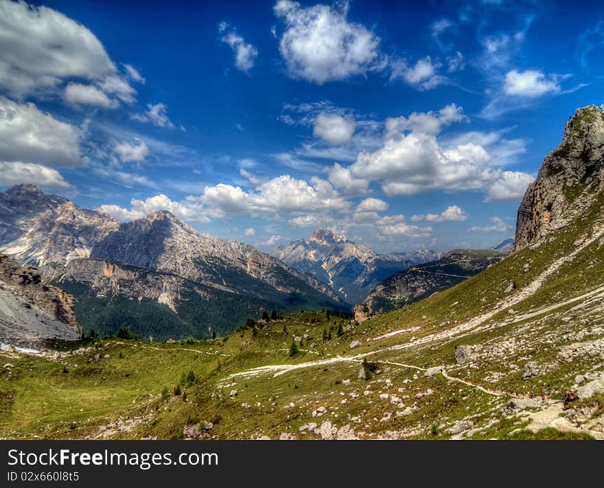 A mountain landscape in the italian environment. A mountain landscape in the italian environment