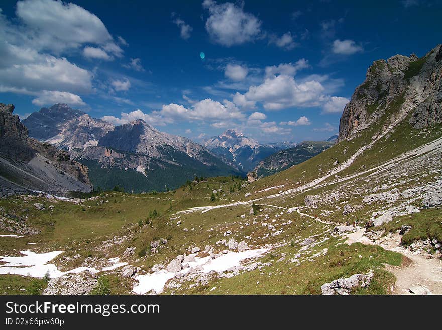 A mountain landscape in the italian environment. A mountain landscape in the italian environment