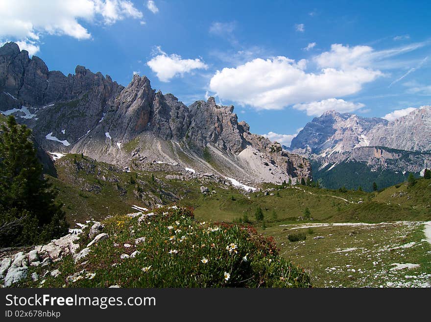 A mountain landscape in the italian environment. A mountain landscape in the italian environment